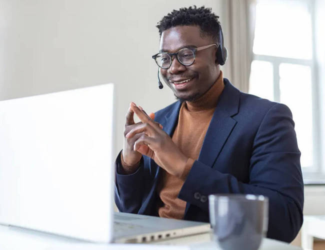 Candidate video interview at GoCareer to assess cultural fit and alignment with company values.